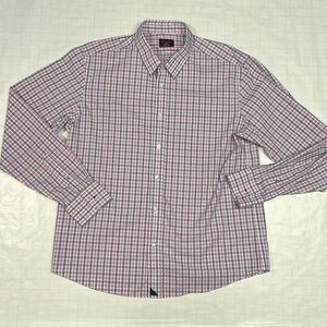 UNTUCKit Men's Red and Blue Plaid Dress Shirt